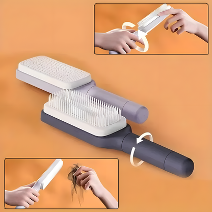 Self-Cleaning Hairbrush