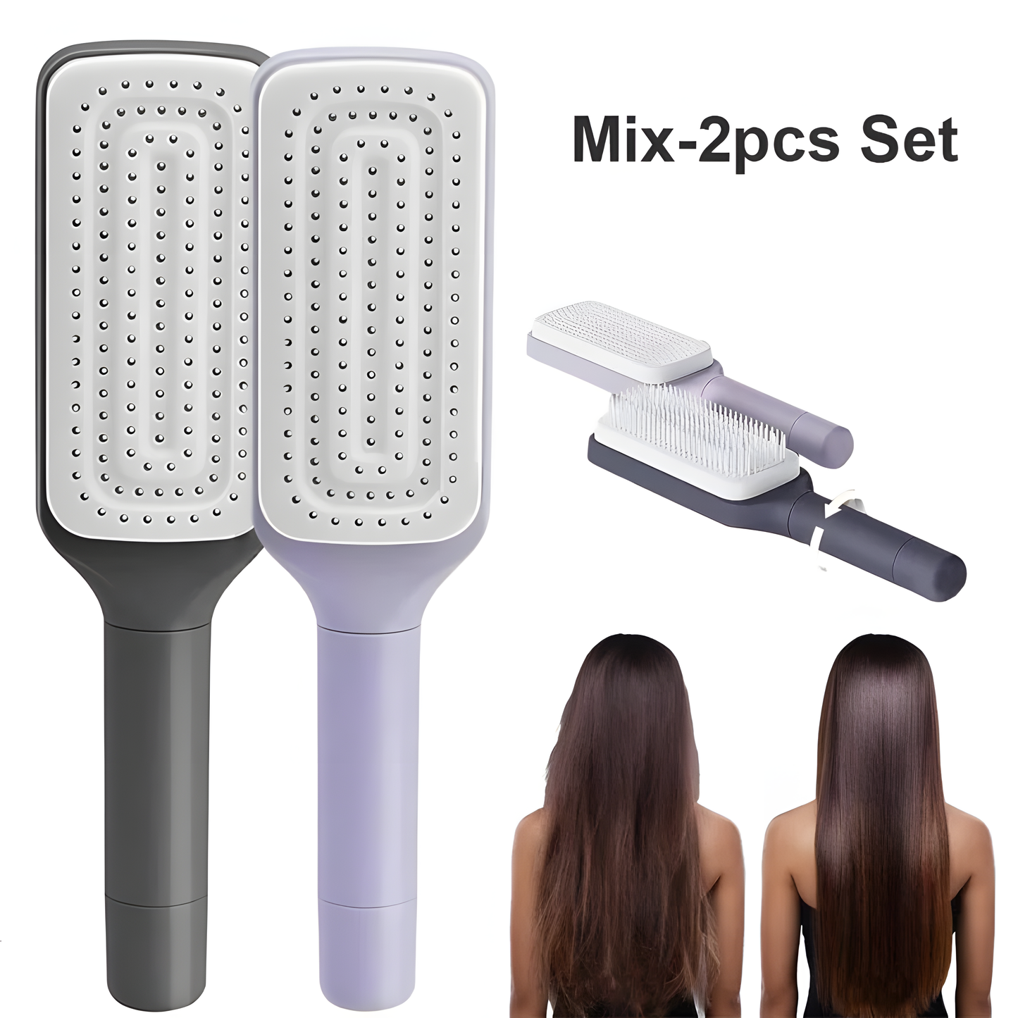 Self-Cleaning Hairbrush